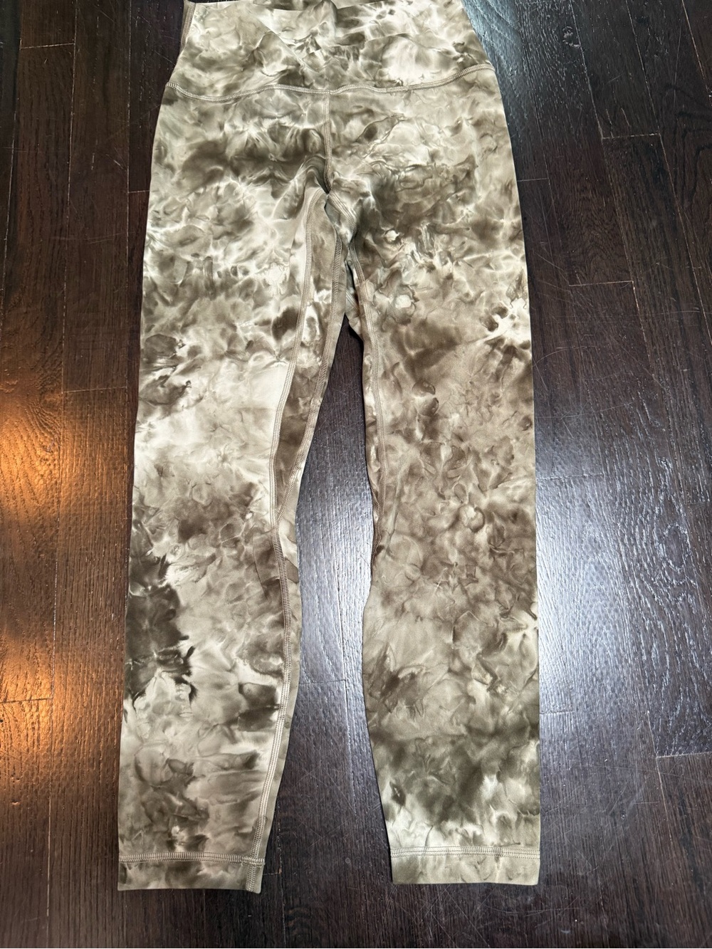 Lululemon Align Crop Tie-Dye Olive Green Leggings